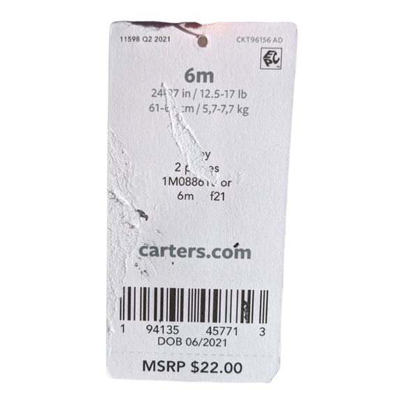 Carter's Girls 6M Fab-Boo-lous Graphic Halloween set onesie and tutu - Picture 6 of 6